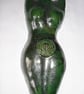 CERAMIC GODDESS WALL HANGING GREEN RAKU  - Image 3