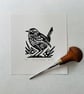 Jenny Wren - Original Handprinted Lino Print - Image 2