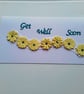 Get well soon card. Handmade flowers. Ref 071.  - Image 8