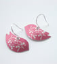  Bird earrings in light red with berries - Image 2