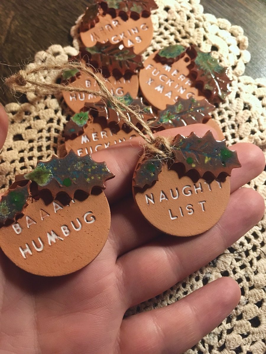 Snarky Holly Ornaments