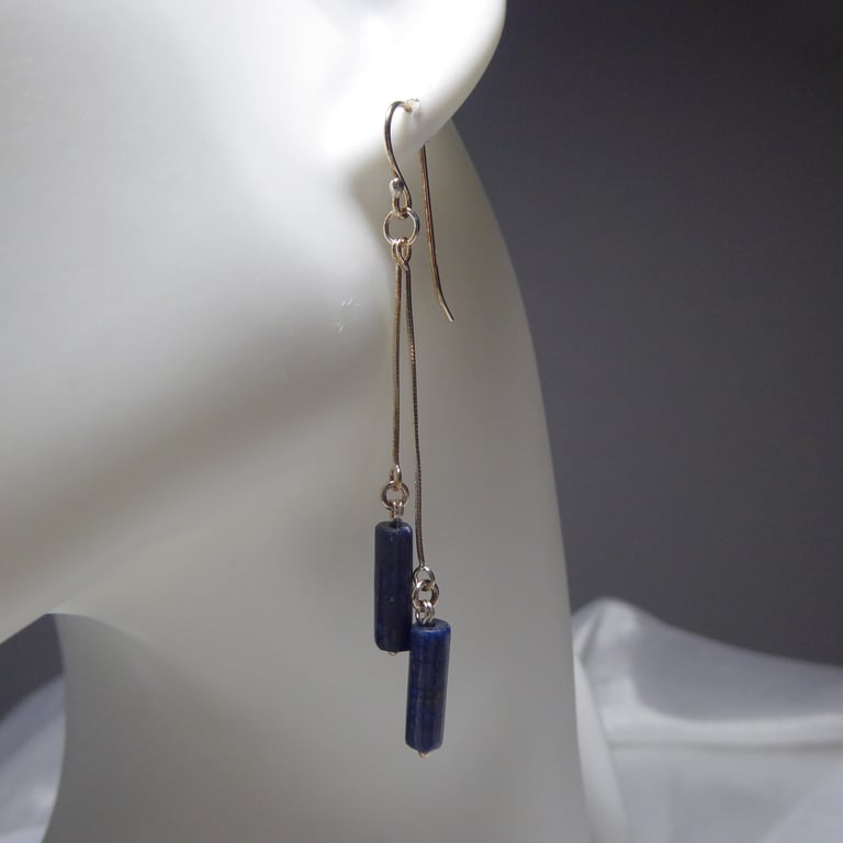 Lapis Lazuli & Sterling Silver Earrings