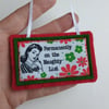 Christmas Decoration Naughty List Retro Woman - Vintage fabric Wool Felt