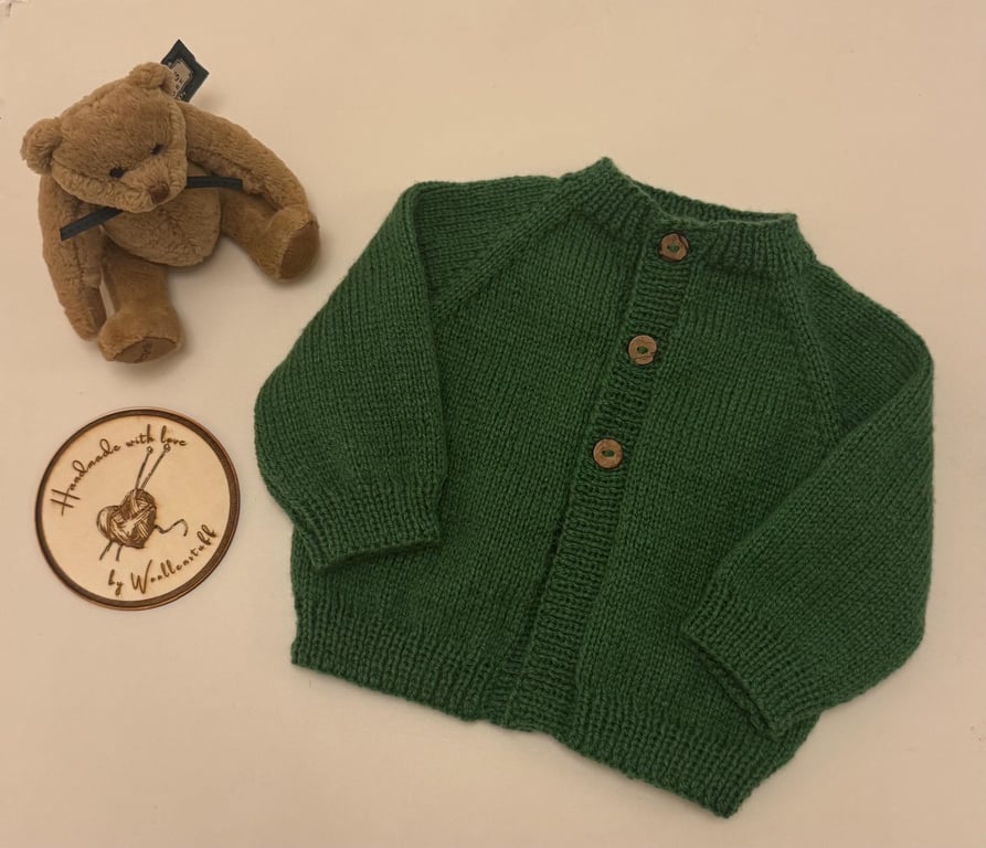 Made To Order Handknitted Calendula DK Cardigan 6 sizes. Any colour.