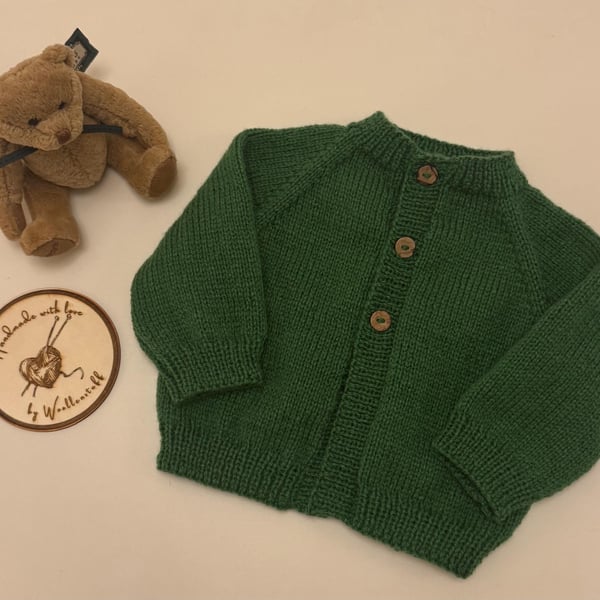 Made To Order Handknitted Calendula DK Cardigan 6 sizes. Any colour.