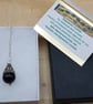 Small Black Jet cone pendant. Reiki jewelry uk. - Image 5