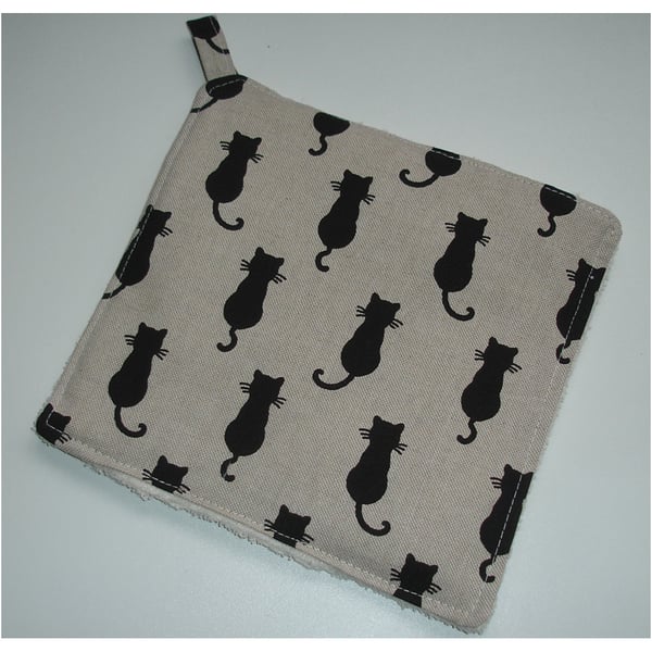 Black Cats Pot Holder Cat Potholder Kitchen Grab Mat Pad