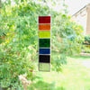 Stained Glass Rainbow Strip Garden Hanger - Handmade Hanging Decoration 