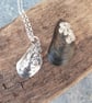 Silver mussel sea shell pendant