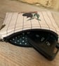 Black Cat Print Fabric Quilted Midi Purse - Image 6