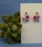 Bow Stud Dangle Earrings - Image 1