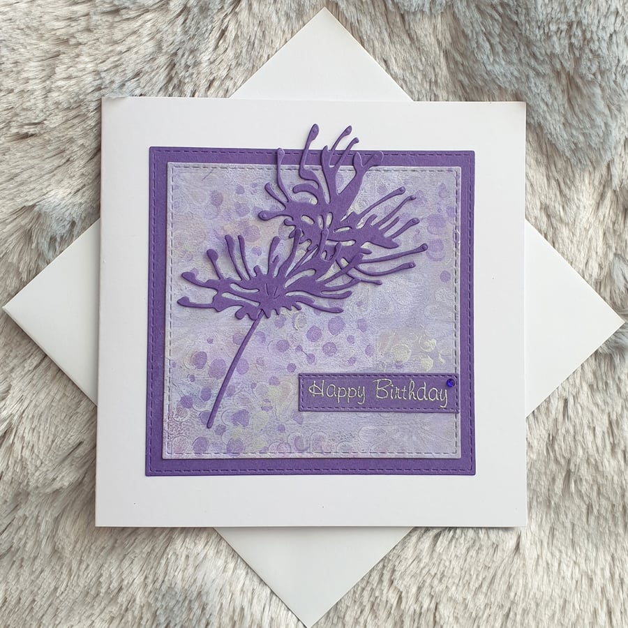 Purple Birthday Card 