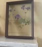 Pressed Blue Geranium Botanical Art in a Glass & wood floating frame - Image 2