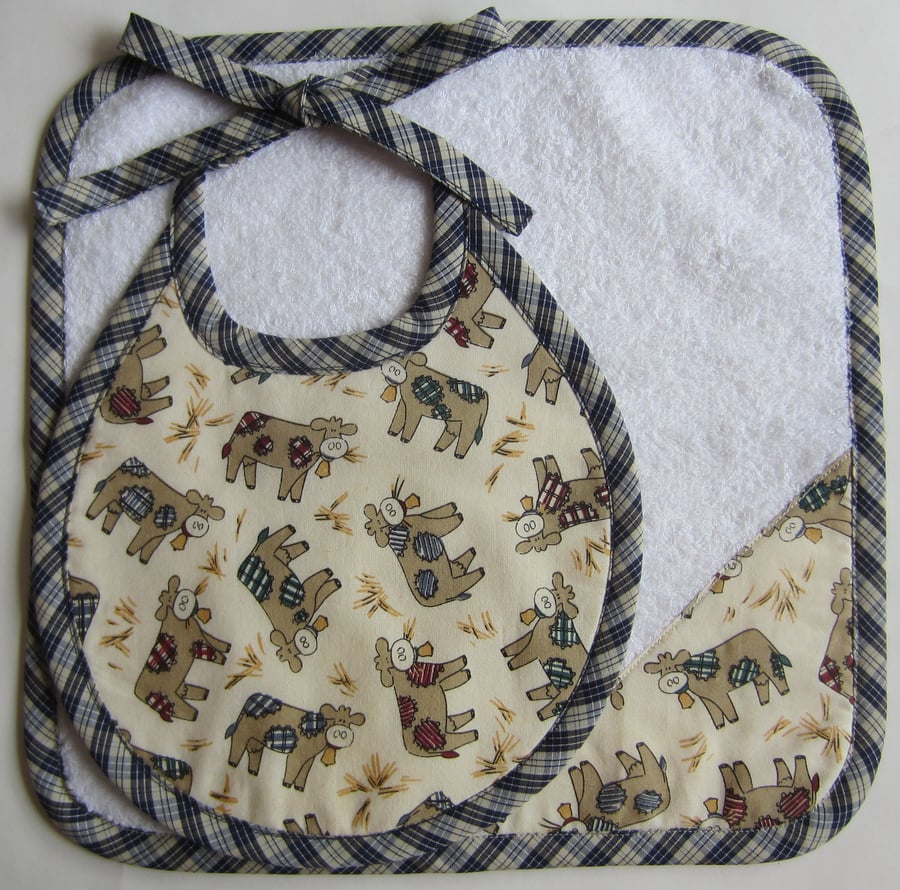 Beautiful Bundle Baby Bib and Dribble Cloth Set