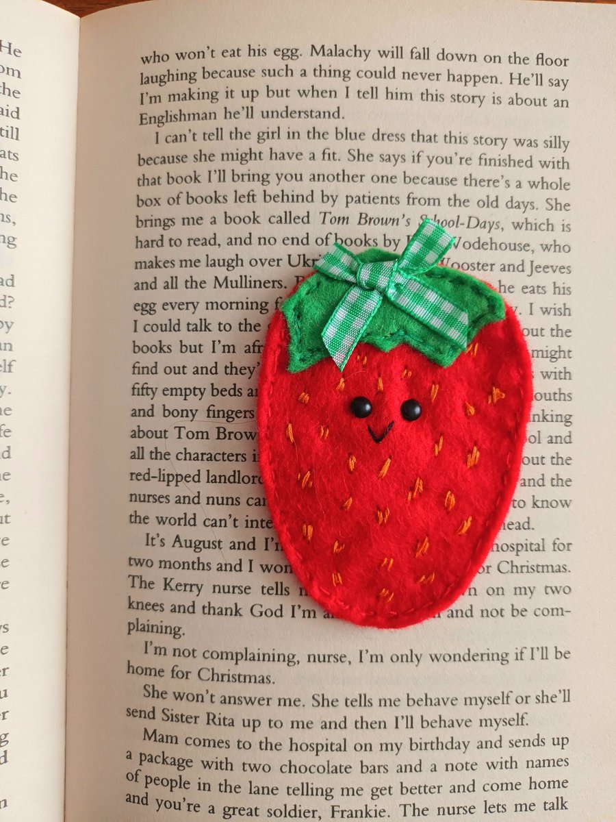 Strawberry themed bookmark