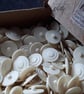 22.4mm 36L Vintage Casein buttons Cream and Black - Image 5