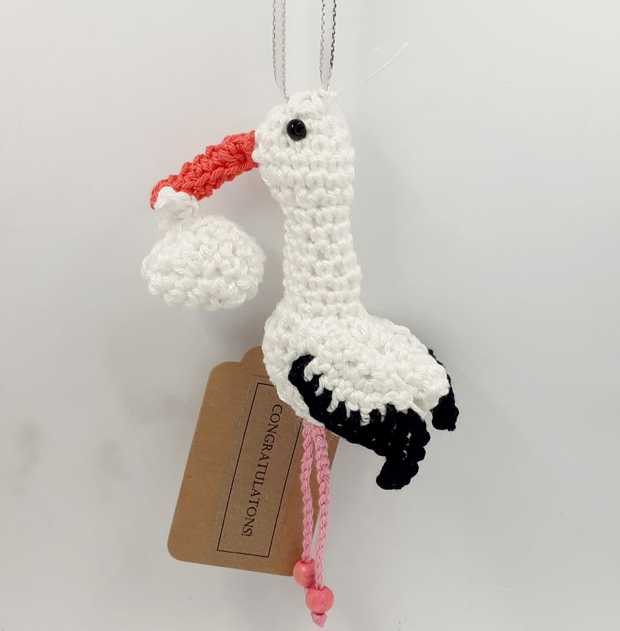 Reserved for Cristina- Crochet Alternative to a Congratulations Card