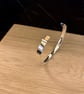 "Momenta" - Handmade Sterling Silver Hinged Bangle - Made to any size - 6x4mm 