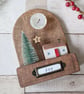Festive Wooden Cottage Scene with Star and Moon - Image 6