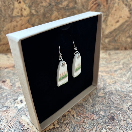 Handmade Drop Earrings, One of a Kind, Unique, Eco Friendly Gifts. 