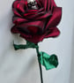 The Vampire Skull Ribbon Rose - Long Stem Artificial Flower Gift. - Image 2