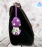Crochet purple toadstool, mushroom fairy house decoration, bag charm  - Image 7