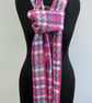 Pink handwoven scarf - Image 8