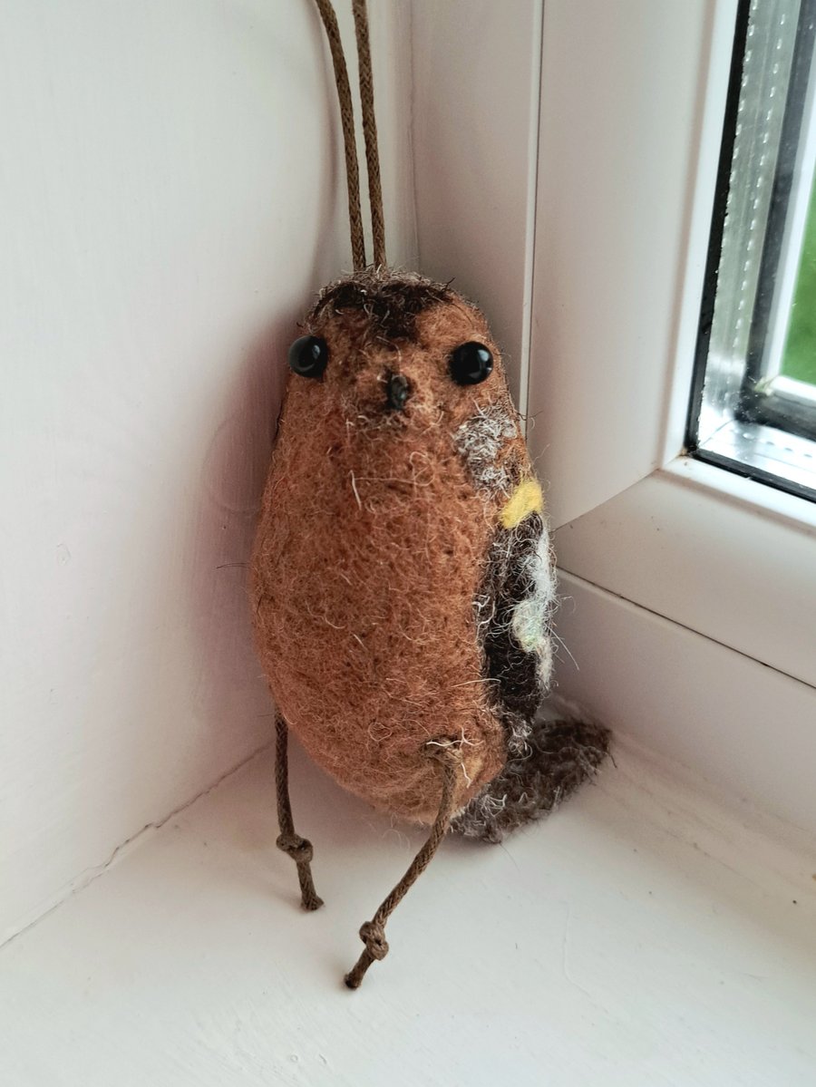 Felted Chaffinch decoration