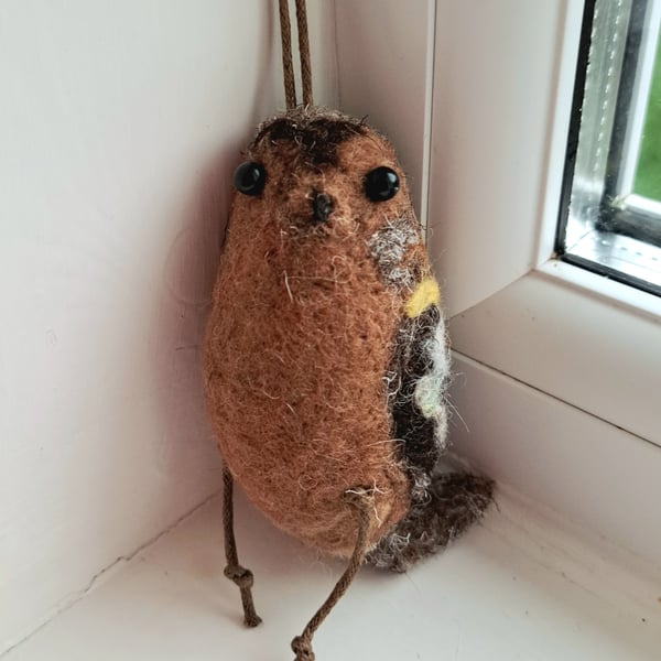 Felted Chaffinch decoration