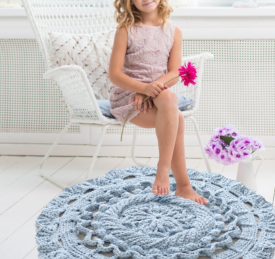 Crochet Handmade Rug - Living room, bathroom, bedroom