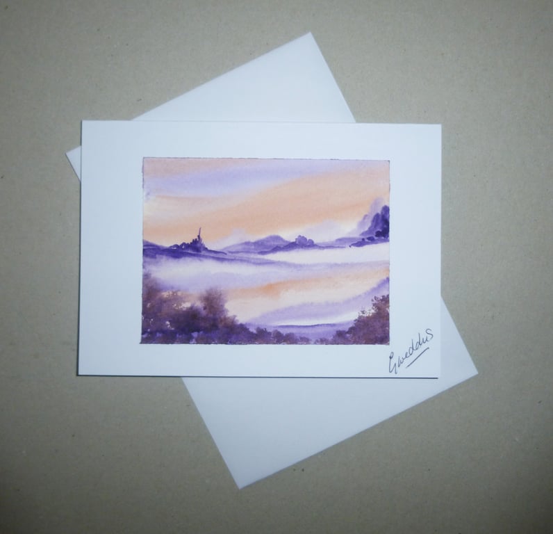 original art hand painted greetings card ( ref FA3 K3 )