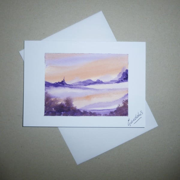 original art hand painted greetings card ( ref FA3 K3 )