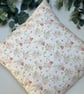 Square Cushion in a Floral Pink & Beige cotton & linen fabric - Home Decor - Image 4