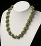 Dutch Spiral Necklace in Shades of Green - Image 1