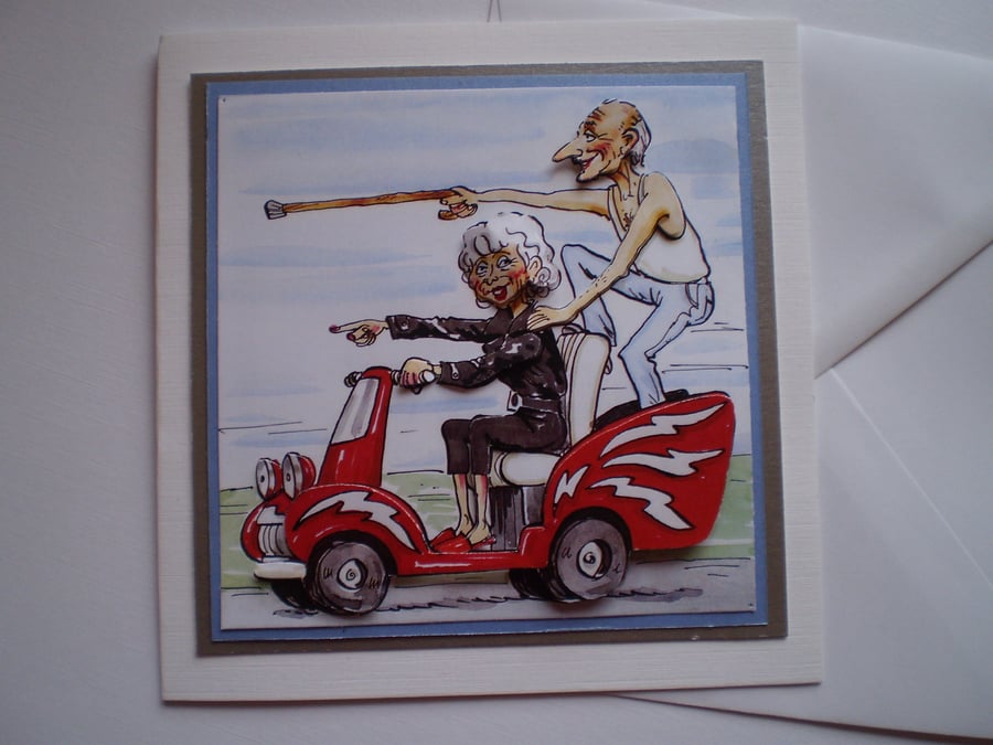 Humorous decoupage card