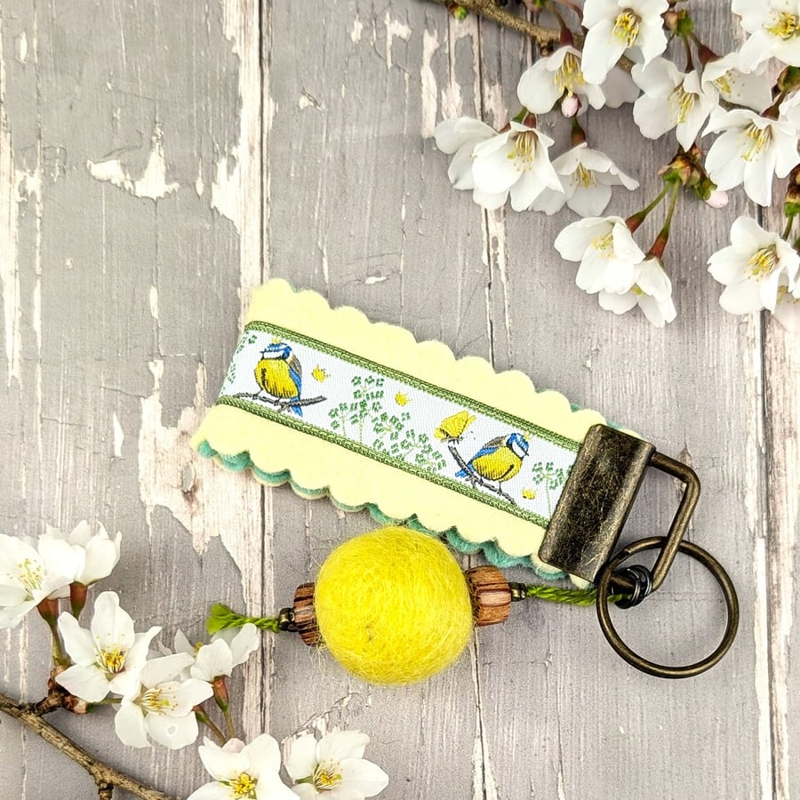 A Ribbon and Felt Keyring