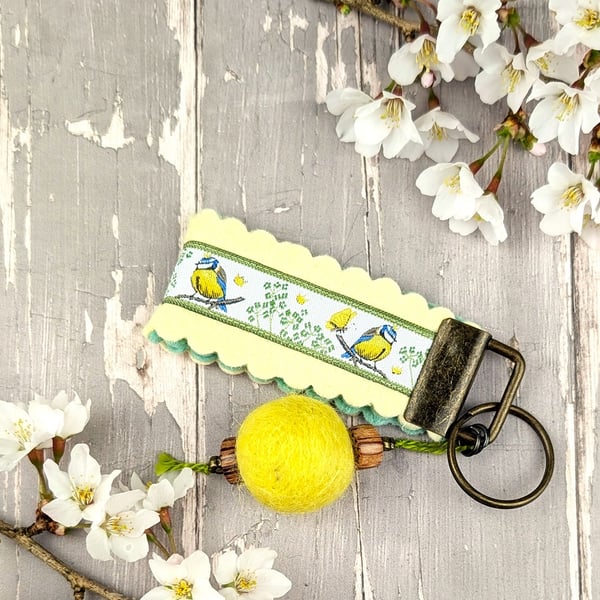 A Ribbon and Felt Keyring