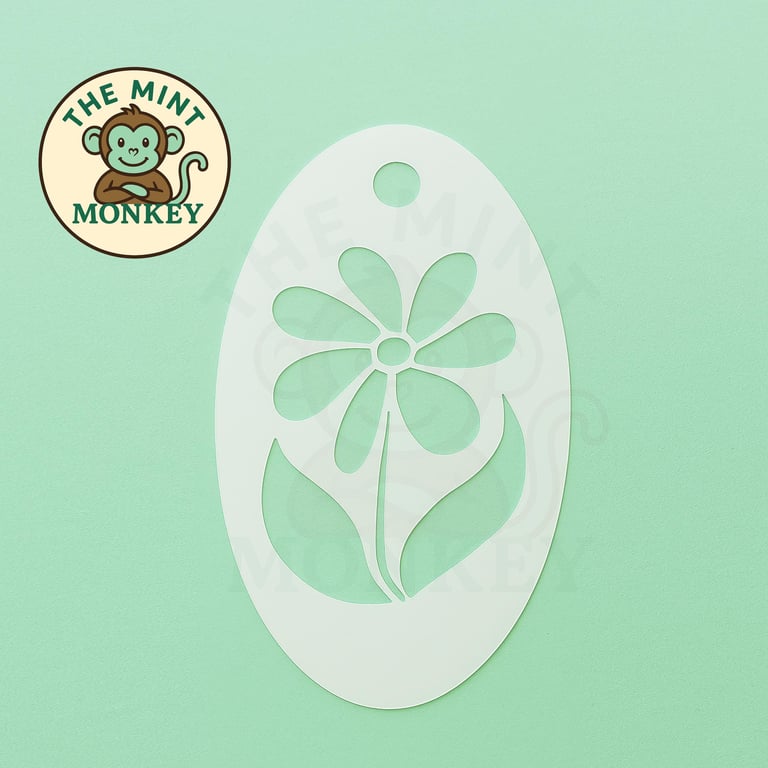 Flower - Face Paint Stencil - Kids Party - Reusable - cake decorating - floral