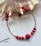 Designer Bamboo Poppy Red Coral Sterling Silver Bracelet  - Image 6