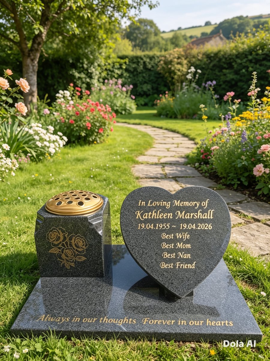 Grave Plaque Memorial Grave Marker Flat Grave Stone Marker Grave Vase Headstone