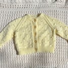 Newborn yellow textured cardigan