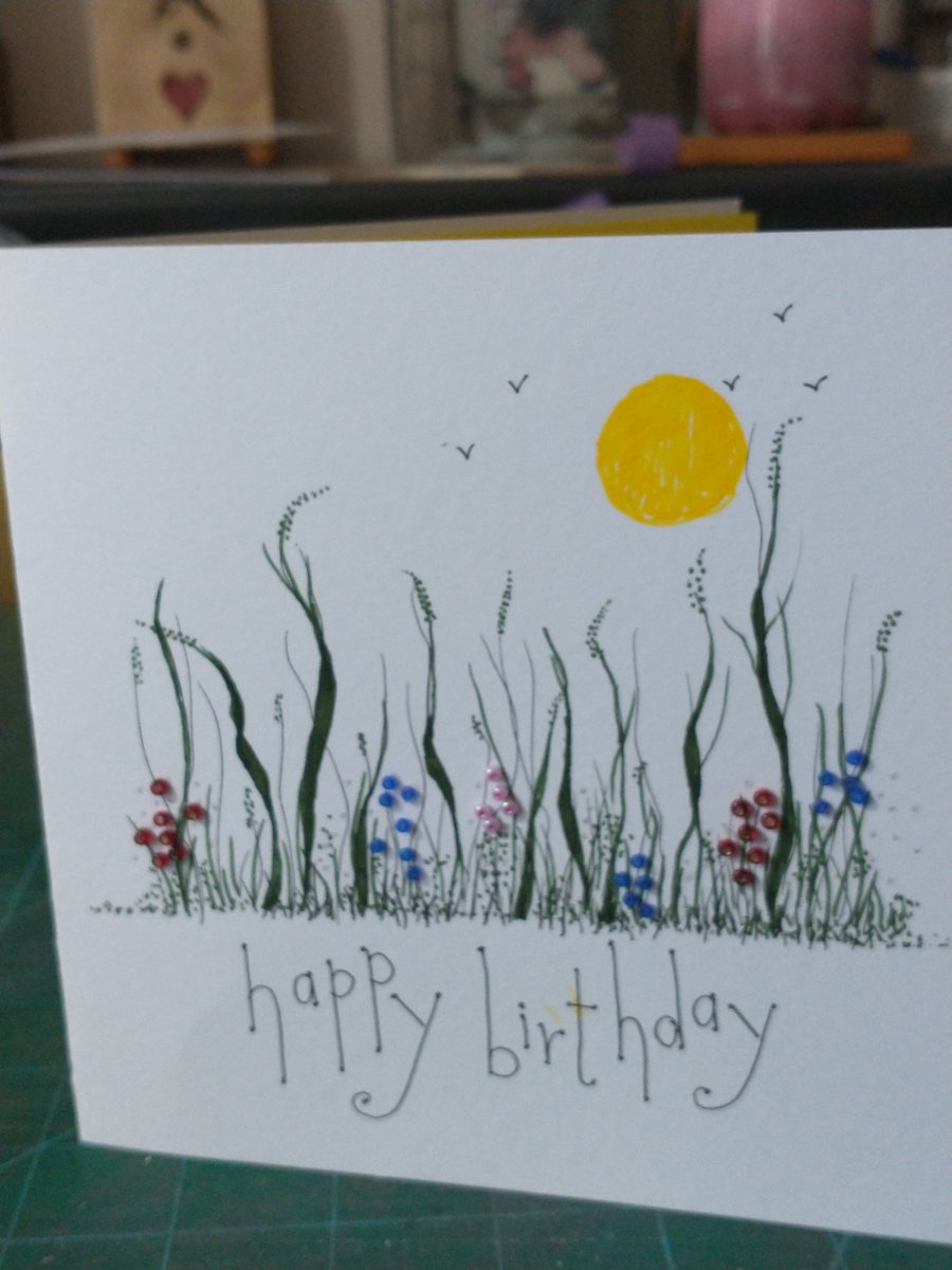 Wildflower meadow birthday card