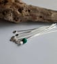 Handmade Recycled Sterling Silver Head Pins - Flattened Ball End - Set of 2