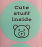 50 'Cute Stuff Inside' Thermal Printed Stickers (12G)
