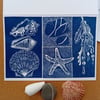 Lino cut Beach finds gift card