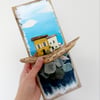 Nearly HomeTree - Whittington Tump - White Framed Mini Sea Glass Art Picture