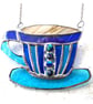 Teacup Stained Glass Suncatcher coffee cup mug 018