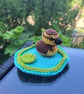 Handmade crochet rubber duck duckling