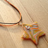Marble Star FIMO Polymer Clay Pendant