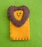 Handmade Felt Big Cat Lion Finger Puppet - Image 3